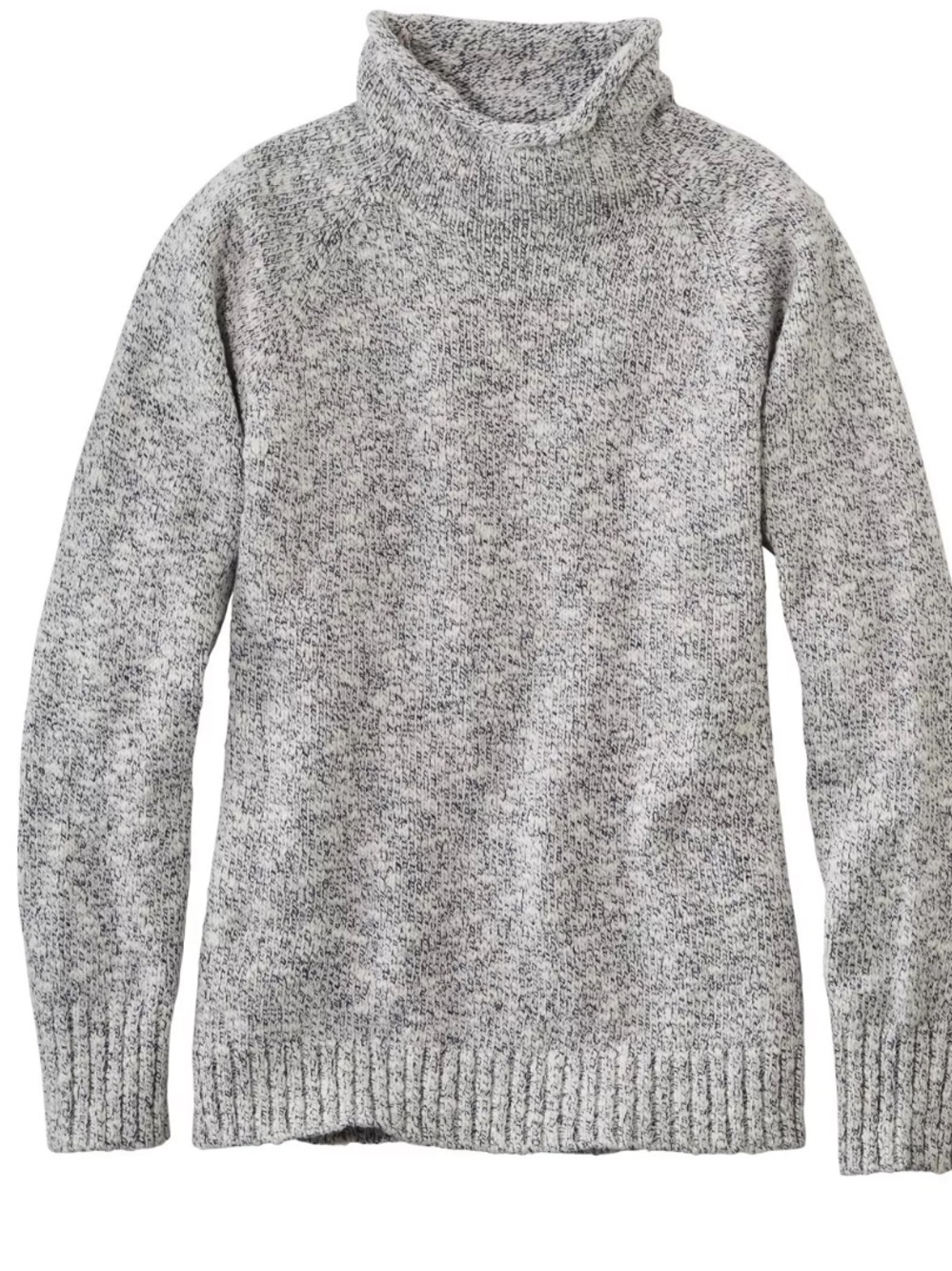 L.L. Bean - Women's Cotton Ragg Sweater, Funnel neck Pullover. Size XL regular